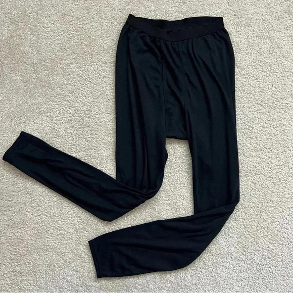 Patagonia Capilene Mid weight Baselayer Leggings Pants Men Sz Medium Black Snow, - Picture 1 of 16